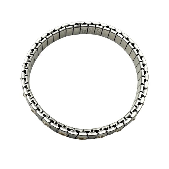 Spiedel 14K Gold And Stainless Steel Expandable Bracelet Fits Up to 8 Inch - Picture 3 of 6